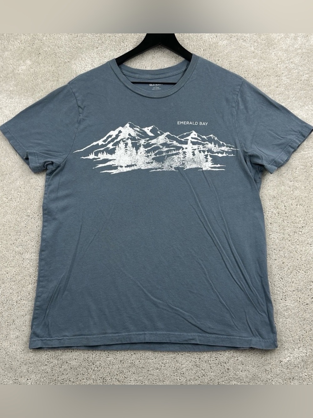 Old Navy Men's Blue Emerald Bay Mountain Graphic Tee M